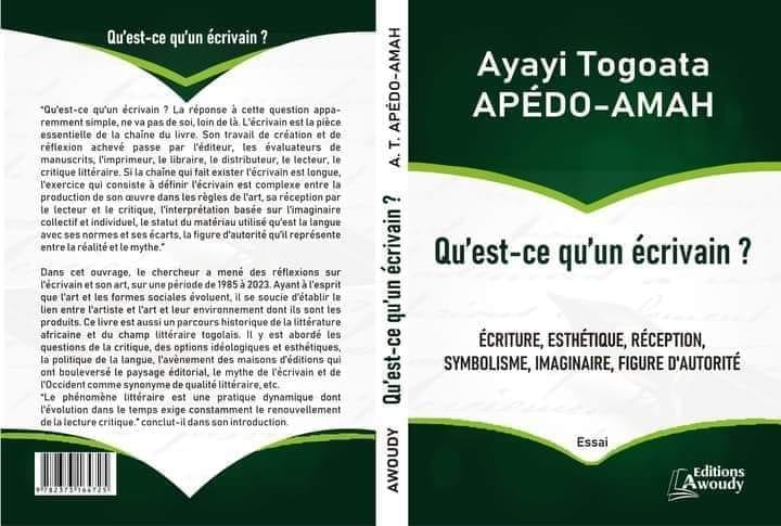 « Qu’est-ce qu’un écrivain », le nouveau livre de Togoata Apédo-Amah