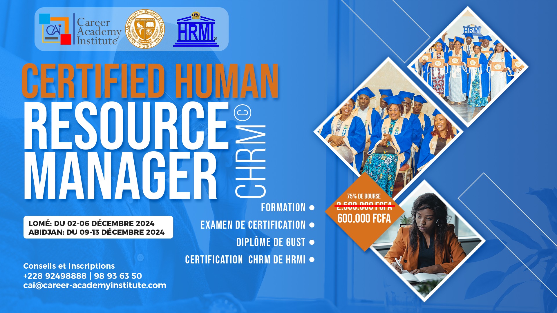 Certified Human Resource Manager: inscription ouverte à Career Academy Institute de Lomé