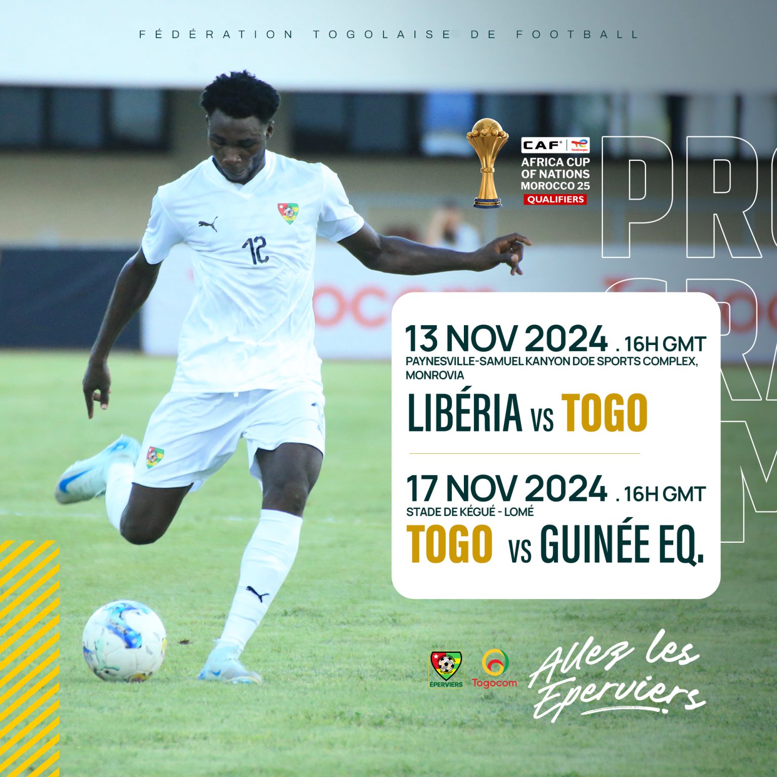 Elim CAN 2025 : le calendrier officiel des deux derniers matchs des Eperviers