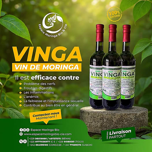 VINGA, le vin de moringa 100% naturel
