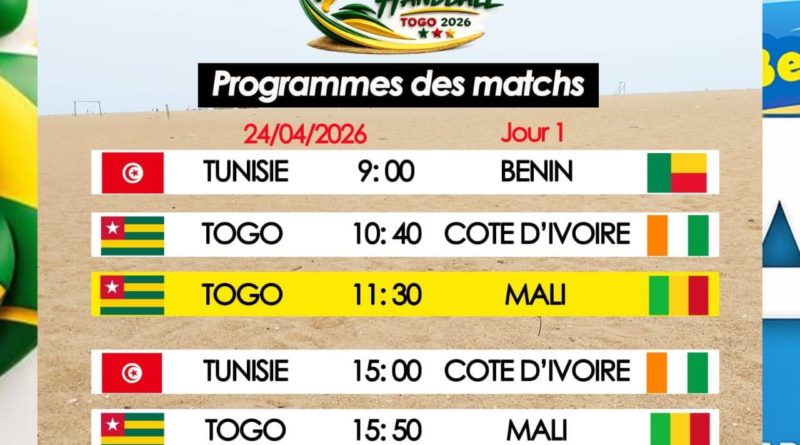 Lomé, capitale du beach handball africain