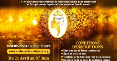 Afrique / la Candidature du concours international AMBASSADRICE DE PAIX 2027 dédié au leadership féminin et à la paix est officiellement ouverte