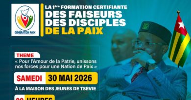 Togo : Amb. Johaness MAKOUVIA lance l’étape Région Maritime du Programme GÉNÉRATION PAIX à Tsévié