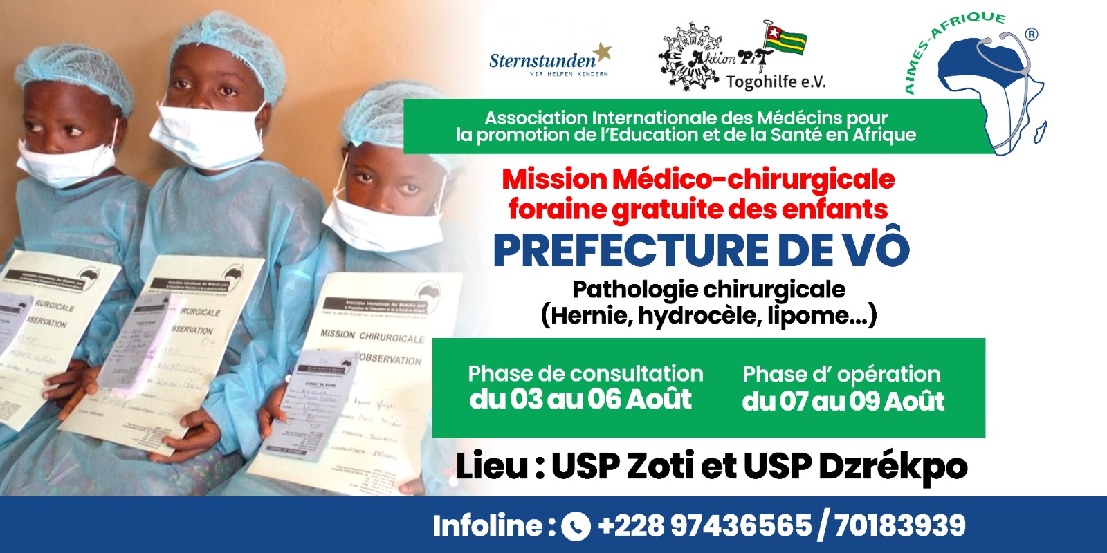 Préfecture de Vo : une vaste mission chirurgicale gratuite pour redonner le sourire aux enfants